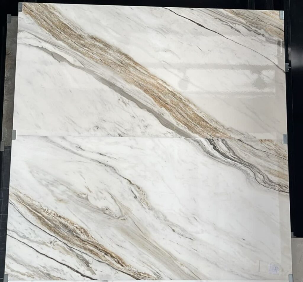 سرامیک طرح سنگ 120 * 60 خاک سفید