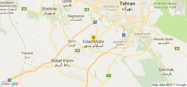 نقشه اسلامشهر